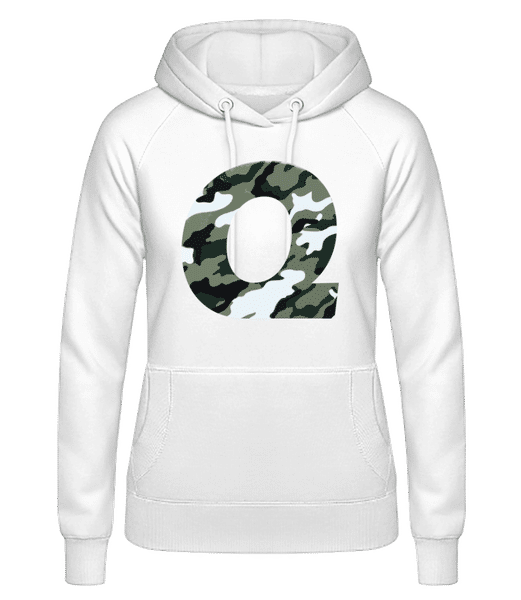 Aperçu: Queen Camouflage - Sweat à capuche Femme - Blanc - Devant