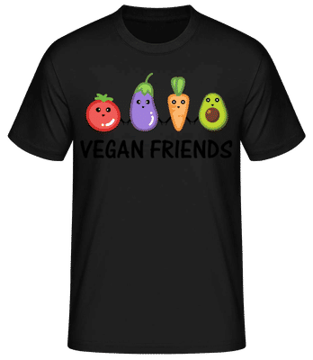 Vegan Friends - Men's Basic T-Shirt - Black - Front