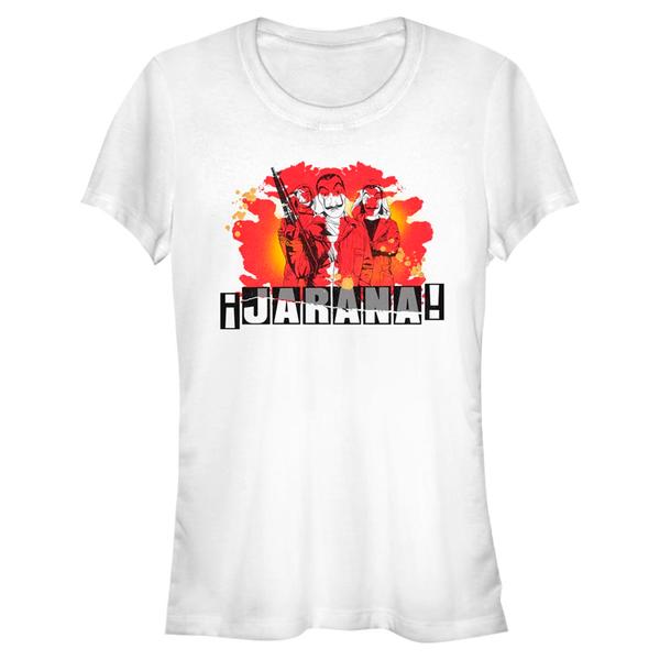 Preview: Netflix - Money Heist - Jarana Group Splatter - Women's T-Shirt - White - Front