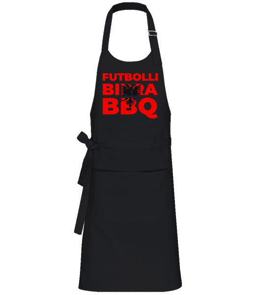 Aperçu: Futbolli Birra BBQ - Tablier professionnel - Noir - Devant