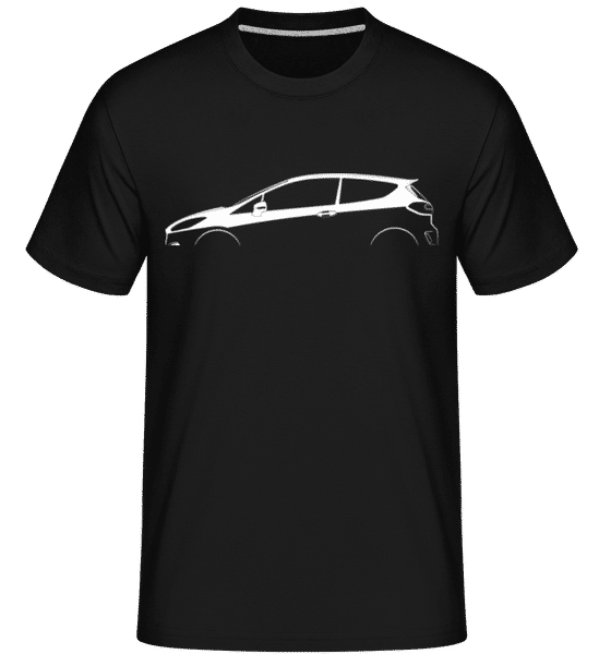 Aperçu: 'Ford Fiesta ST Mk VII' Silhouette -  T-Shirt Shirtinator homme - Noir - Devant