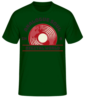 Vinyl Analogue Soul - Men's Basic T-Shirt - Bottle green - Front