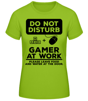 Do Not Disturb Gamer - Frauen T-Shirt B&C - Lime - Vorne