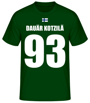 Finnland Fußball Trikot Dauär Kotzilä - Männer Basic T-Shirt - Flaschengrün - Vorne