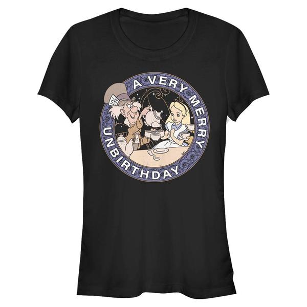 Preview: Disney - Alice in Wonderland - Mad Hatter Very Merry Unbirthday - Women's T-Shirt - Black - Front