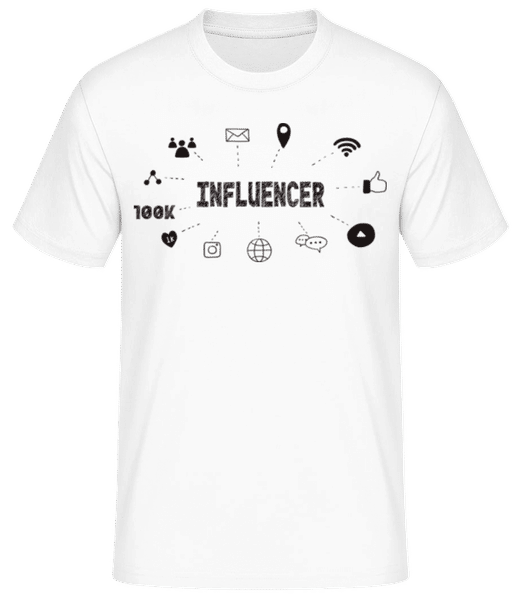 Aperçu: Influencer - T-shirt standard Homme - Blanc - Devant