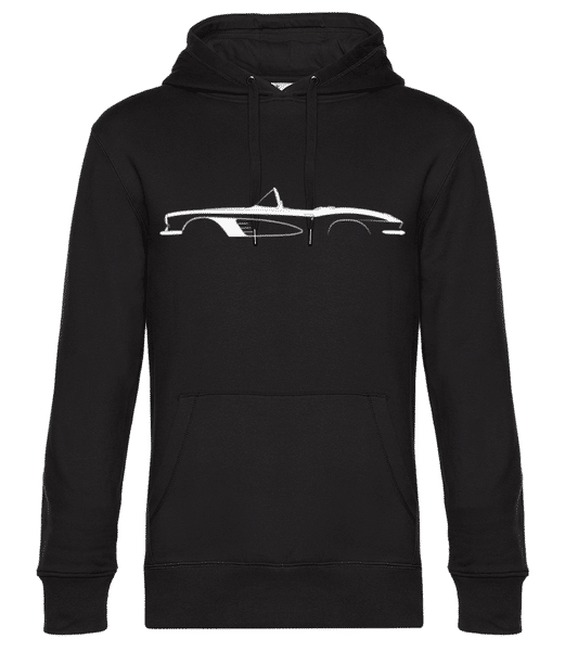Aperçu: 'Chevrolet Corvette C1 1961' Silhouette - Sweat à capuche premium Unisexe - Noir - Devant