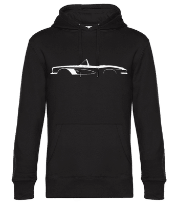 'Chevrolet Corvette C1 1961' Silhouette - Sweat à capuche premium Unisexe - Noir - Devant