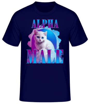 Alpha Male Cat - Camiseta básica para hombre - Marino - delante