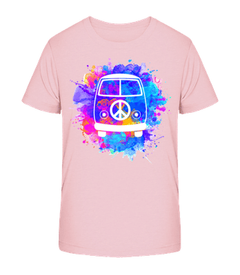 Hippie Bus - Camiseta orgánica para niños Stanley Stella 2.0 - Rosa - delante