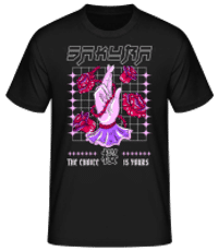 Sakura - Männer Basic T-Shirt - Schwarz - Vorne