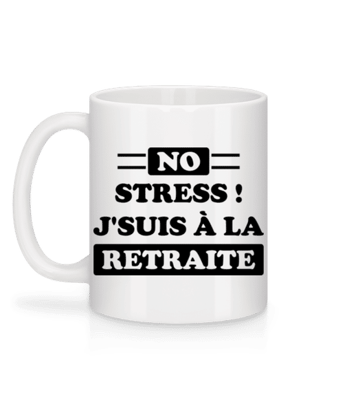 Aperçu: J'suis À La Retraite - Mug en céramique blanc - Blanc - Derrière