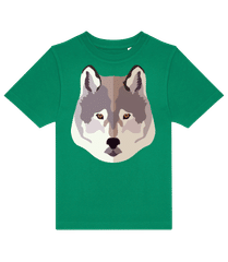 Wolf Comic Schatten Grau · Kinder T-Shirt B&C