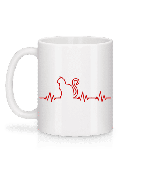 Preview: Heartbeat Cat - Mug - White - Back