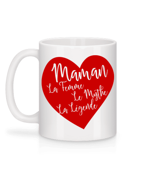 Aperçu: Maman - La Légende - Mug en céramique blanc - Blanc - Derrière