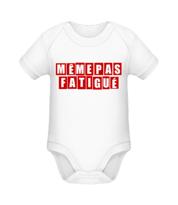 Même Pas Fatiguée - Body manches courtes bio - Blanc - Devant