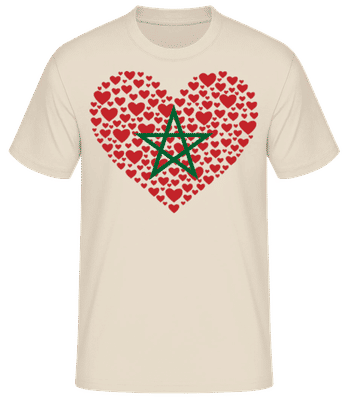 Morocco Heart - Men's B&C T-Shirt - Cream - Front