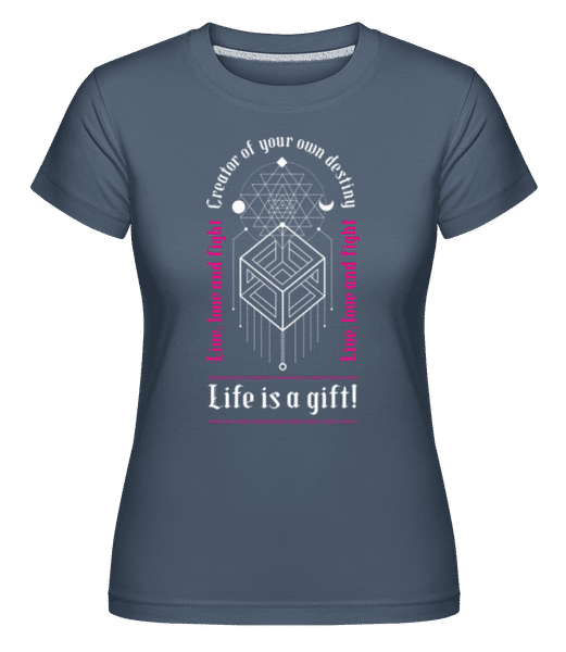 Preview: Creator Of Your Own Destiny -  Shirtinator Women's T-Shirt - Denim - Front