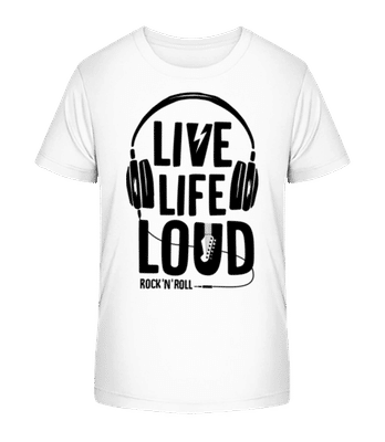 Live Life Loud - T-shirt bio Enfant Stanley Stella 2.0 - Blanc - Devant