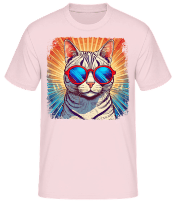 Bengal Cat Hippie Look - Men's Basic T-Shirt - Pink - Front