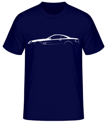 'Mercedes-Benz SL Hard. R230' Silhouette - Men's Basic T-Shirt - Navy - Front