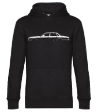 'Jaguar XJ (X300)' Silhouette - Pánska štandardná mikina s kapucňou - Čierna - Predné
