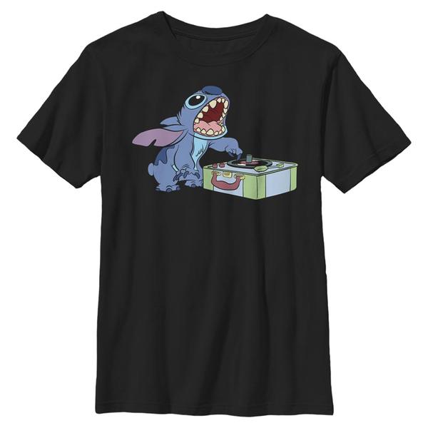 Aperçu: Disney - Lilo & Stitch - Stitch DJ - Enfant T-shirt - Noir - Devant