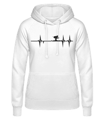 Battement de coeur de ski · Sweat à capuche basique pour femme
