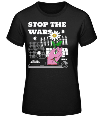 Stop War - Dámské basic tričko - Černá - Napřed