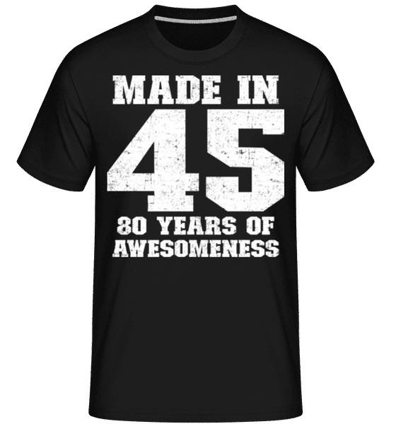 Preview: 80 Years Of Awesomeness -  Shirtinator Men's T-Shirt - Black - Front