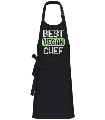 Best Vegan Chef - Professional Apron - Black - Front
