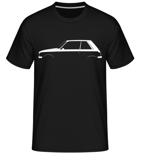 'Peugeot 104 Coupe ZS' Silhouette -  T-Shirt Shirtinator homme - Noir - Devant