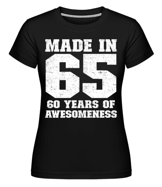 Aperçu: 60 Years Of Awesomeness -  T-shirt Shirtinator femme - Noir - Devant
