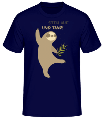 Steh Auf Und Tanz - Männer Basic T-Shirt - Marine - Vorne