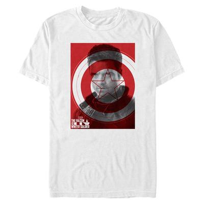 Marvel - Falcon et le soldat de l'hiver - Winter Soldier Winter Shield - Homme T-shirt - Blanc - Devant