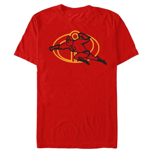 Preview: Pixar - Incredibles - Mr. Incredible Incredi Line - Men's T-Shirt - Red - Front