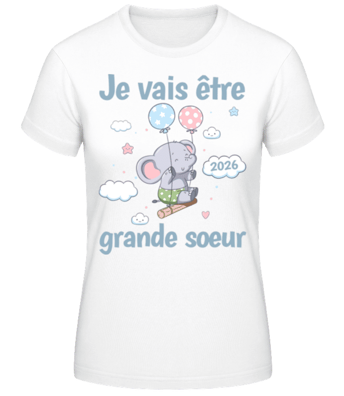Aperçu: Grande Soeur 2026 - T-shirt standard Femme - Blanc - Devant