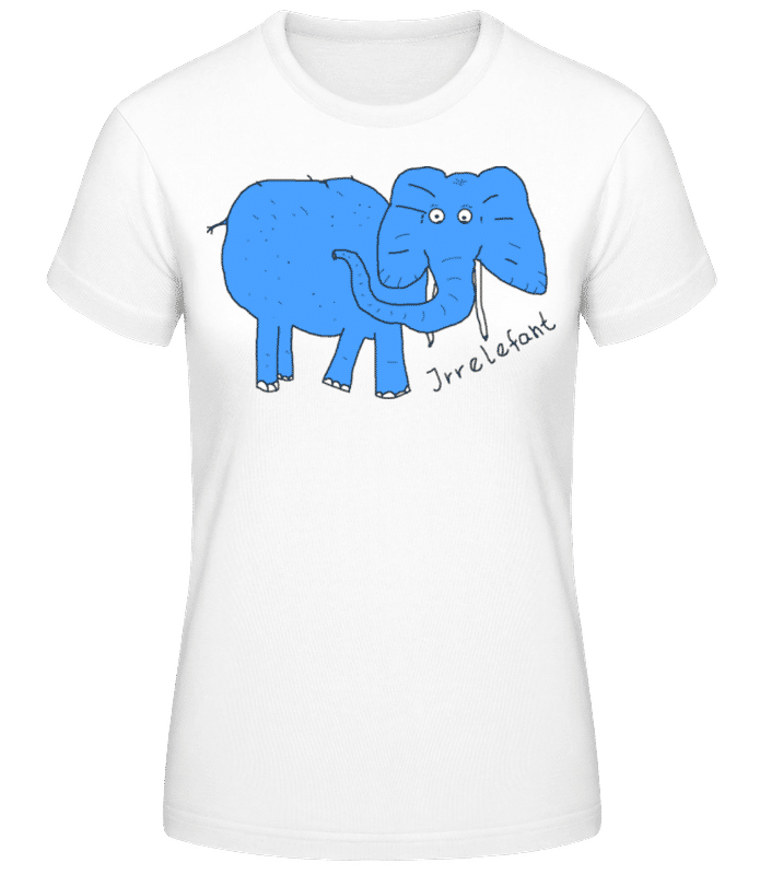 Vorschau: Irrelefant - Frauen Basic T-Shirt - Weiß - Vorne