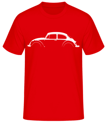 'Volkswagen Beetle 1968' Silhouette - Pánske basic tričko - Červená - Predné