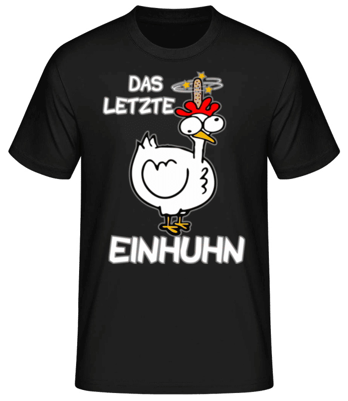 Vorschau: Das Letzte Einhuhn - Männer Basic T-Shirt - Schwarz - Vorne