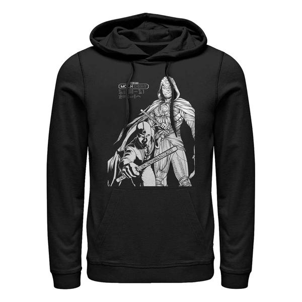 Aperçu: Marvel - Moon Knight - Moon Knight Mk Line Art Duo - Unisex Sweat à capuche - Noir - Devant
