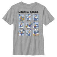 Disney - El ratón Miguelito Miguelín - Donald Duck Donald Moods - Niños Camiseta - Gris moteado - delante