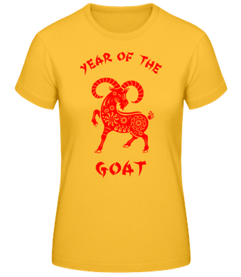 Chinese Zodiac Year Of The Goat - T-shirt standard Femme - Jaune doré - Devant