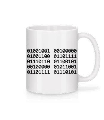 I Love You Code - Mug en céramique blanc - Blanc - Devant