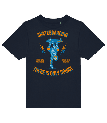 Skateboarding - Dětské tričko B&C - Namořnická modrá - Napřed