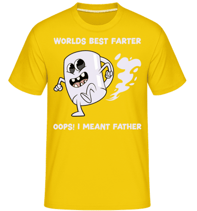 Worlds Best Farter -  T-Shirt Shirtinator homme - Jaune doré - Devant