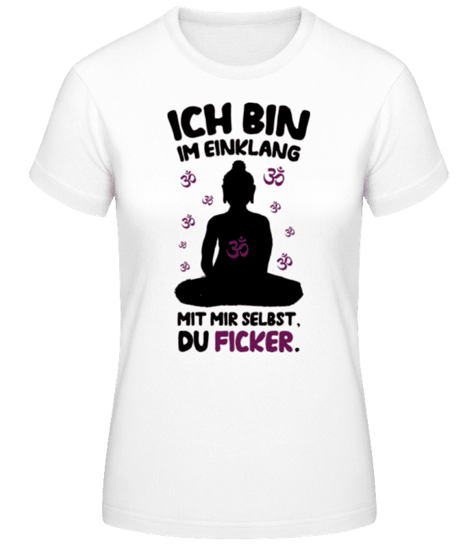 Vorschau: Einklang Mit Mir Selbst - Frauen Basic T-Shirt - Weiß - Vorne