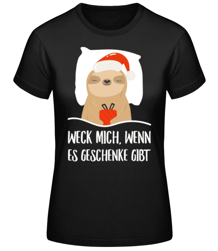 Vorschau: Wenn Es Geschenke Gibt - Frauen Basic T-Shirt - Schwarz - Vorne