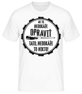 Tato Opravár - Pánske basic tričko - Biela - Predné