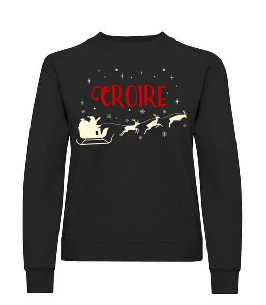Aperçu: Croire - Sweatshirt Femme - Noir - Devant